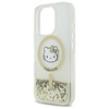 Original Case IPHONE 16 PRO MAX Hello Kitty Hardcase Liquid Glitter Fever MagSafe (HKHMP16XLGDIH) gold & white