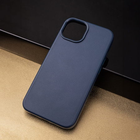 Nakładka Mag Leather do iPhone 15 Pro Max 6,7" ciemnoniebieska