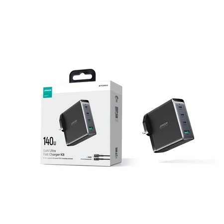 GaN-Ladegerät UK Joyroom JR-TCG05UK 140 W 3x USB-C USB-A + USB-C / USB-C-Kabel 240 W 1,2 m