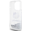 Hello Kitty Liquid Glitter Charms Kitty Head case for iPhone 14 Pro - silver