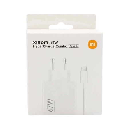 Ładowarka sieciowa Xiaomi BHR9465EU 67W 6.2A USB-A z kablem USB-C - biała