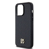 DKNY DKHMP13LPSHRPSK iPhone 13 Pro / 13 6.1" czarny/black hardcase Leather Pattern Metal Logo MagSafe