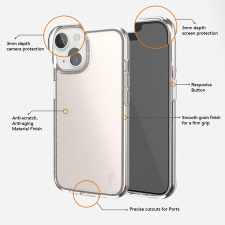 Ugly Rubber nakładka Vogue do iPhone 15 Plus 6,7" różowo-złota