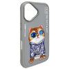 Nimmy etui iPhone 16 6.1" szary/gray      Glasses Cool Cat