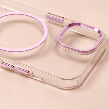 Nakładka Clear Thin Mag do iPhone 15 6,1" różowa
