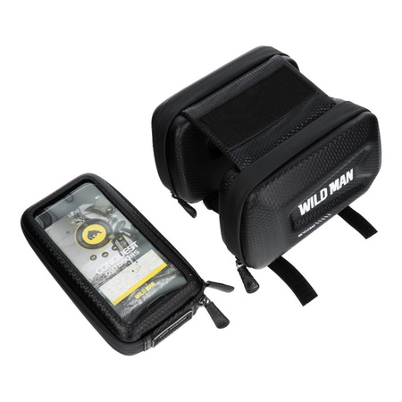 Uchwyt rowerowy / torba z pokrowcem na ramę na zamek WILDMAN E6S 1,2L 4" - 7"