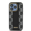 DKNY DKHMP15LPCPVSLK iPhone 15 Pro 6.1" czarny/black hardcase Leather Checkered Mono Pattern MagSafe