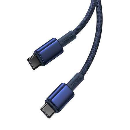 Kabel 100W 5A 2m USB-C - USB-C Baseus Tungsten Glod niebieski