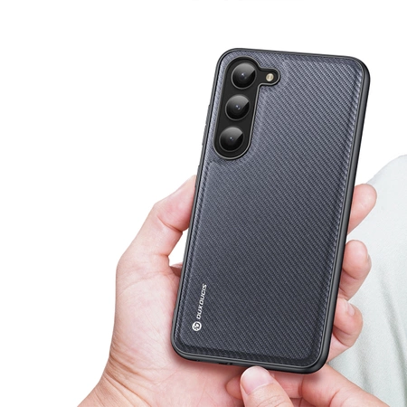Dux Ducis Fino Hülle Samsung Galaxy S23+ Hülle mit Silikonrahmen grau