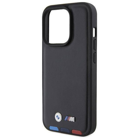 BMW BMHCP15L22PTDK iPhone 15 Pro 6.1&quot; black/black Leather Stamp Tricolor