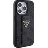 Etui Guess Grip Stand 4G Triangle Strass na iPhone 15 Pro Max - czarne
