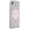 Guess 4G Circle Classic Logo MagSafe iPhone 16e Hülle - Rosa