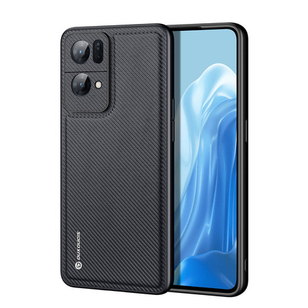 Dux Ducis Fino Hülle mit Nylonmaterial bezogen Oppo Reno7 Pro 5G schwarz