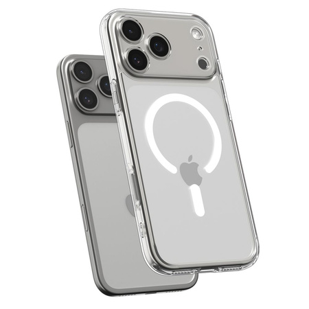 SPIGEN futerał ULTRA HYBRID MAG kompatybilny z MagSafe do IPHONE 17 Pro clear white