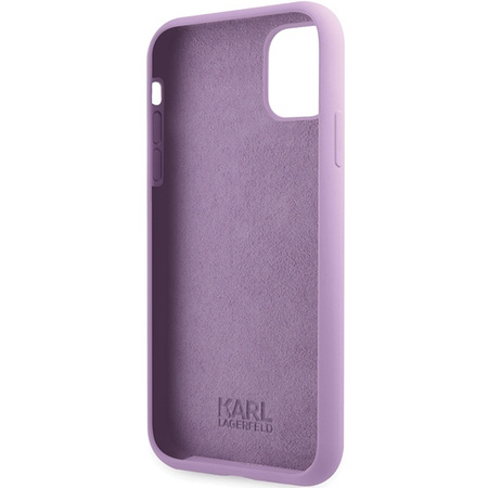 Karl Lagerfeld KLHCN61SKSVGU iPhone 11 / Xr 6.1&quot; purple/purple hardcase Silicone Signature