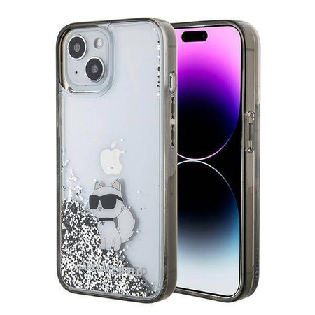 Karl Lagerfeld nakładka do iPhone 15 6,1&quot; KLHCP15SLKCNSK KARL HC LIQ. GLITTER C transparentna