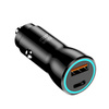 BLUE STAR ładowarka samochodowa 3A 25W Typ C + USB A PD QC3.0 AFC PPS czarna