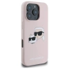 Karl Lagerfeld Silicone Case Heads Print MagSafe for iPhone 16 Pro - Pink