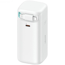 USAMS Powerbank ze zwijanym kablem Lightning 18000 mAh PD45W Fast Charge XMF Series biały/white 20KCD21702 (US-CD217)