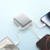 Joyroom JR-PBF27 10000 mAh 22,5 W Powerbank mit integrierten USB-C- und Lightning Kabeln - Weiß