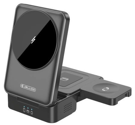 JELLICO ładowarka bezprzewodowa 3w1 W25 15W Czarny