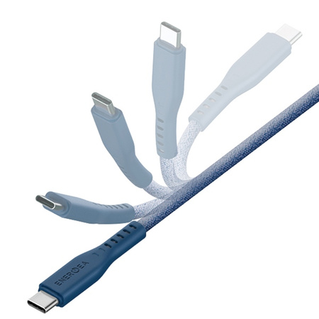 ENERGEA kabel Flow USB-C - USB-C1.5m niebieski/blue 240W 5A PD Fast Charge