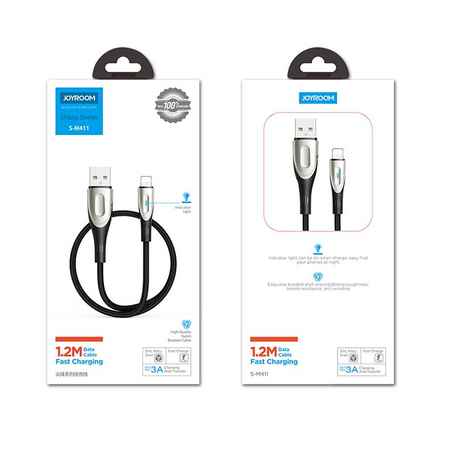 Joyroom Sharp Series Fast Charging Cable USB-A - Lightning 3A 1.2m Black (S-M411)