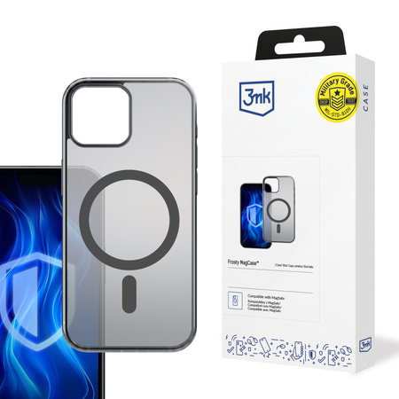 3MK Frosty MagCase iPhone 12/12 Pro czarny/black