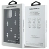 Karl Lagerfeld Saffiano Crystals w/Chain iPhone 16 Pro Case - Schwarz