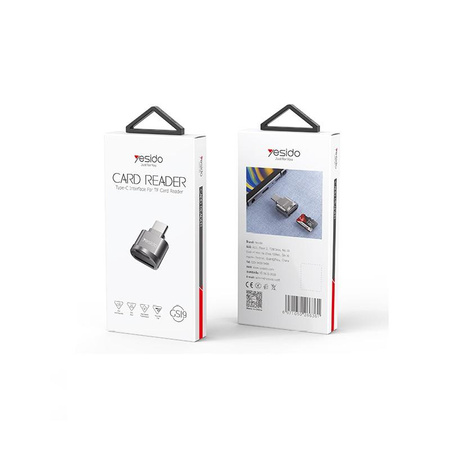 Yesido GS19 Czytnik Kart OTG Type-C - Micro SD, BLACK / CZARNY