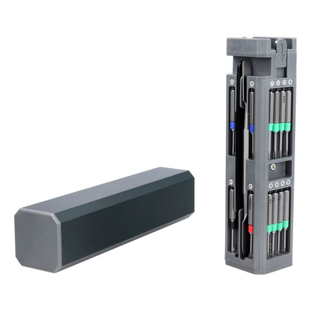 Zestaw śrubokrętów precyzyjnych / wkrętaków serwisowych, bitów 30w1 aluminium