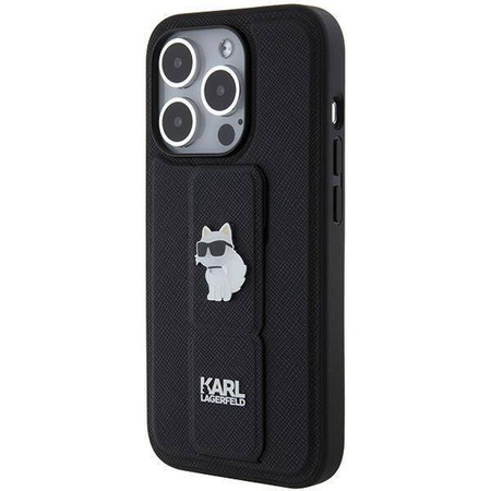 Karl Lagerfeld nakładka do iPhone 14 Pro Max 6,7&quot; KLHCP14XGSACHPK HC GRIPSTAND SAFFIANO CHOUPETTE PINS czarna