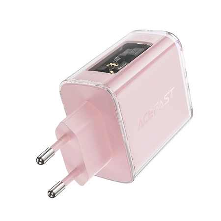 Acefast Ladegerät GaN 65W 3 Ports (1xUSB, 2xUSB C) rosa (A45)