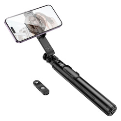HOCO uchwyt selfie magnetyczny z pilotem bezprzewodowym tripod K25 czarny