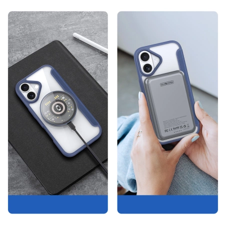 Dux Ducis Skin X Pro iPhone 17 Air Hülle mit MagSafe und Wallet - Blau