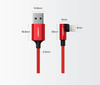 Ugreen kątowy kabel przewód USB - Lightning MFI 1m 2,4A czarny (60521)