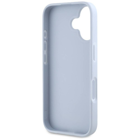 Schutzhülle IPHONE 16 Guess Grained Big 4G Logo Small Classic Logo blau