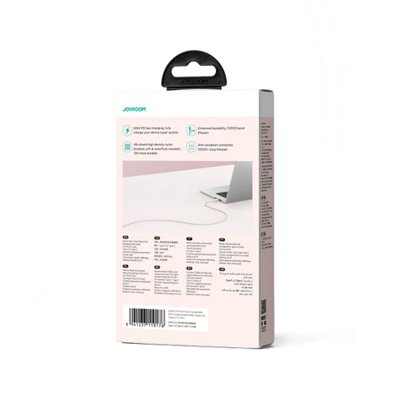 Joyroom Multi-Color Series SA34-CC3 USB-C/USB-C-Kabel 60 W schnelle Übertragung 1 m – Pink