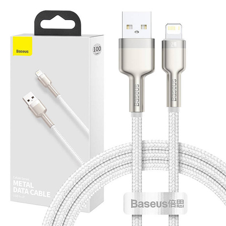 Baseus Cafule Series Metal Data Cable USB to IP 2.4A 1m White