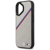 BMW M Tricolor Metal Logo MagSafe Case für iPhone 17 – Grau