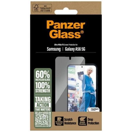 PanzerGlass Ultra-Wide Fit Tempered Glass for Samsung Galaxy A56 5G