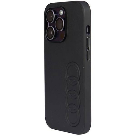 Audi Synthetic Leather iPhone 14 Pro 6.1" czarny/black hardcase AU-TPUPCIP14P-TT/D1-BK