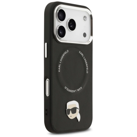 Etui Karl Lagerfeld Karl Pin MagSafe do iPhone 17 Pro - czarne