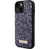 Guess nakładka do iPhone 15 6,1" GUHCP15SPFGSBSP jasnoróżowa HC Rhinestone Meta Logo