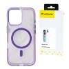 Etui Wozinsky Glitter Case MagSafe na Samsung Galaxy S24 FE - fioletowe z brokatem