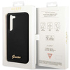 Guess Silicone Script Metal Logo - Etui Samsung Galaxy S23+ (czarny)