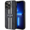 Guess GUHMP13LP4RPSK iPhone 13 Pro / 13 6,1&quot; schwarz/schwarzes Hardcase 4G bedruckte Streifen MagSafe