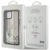 Oryginalne Etui GUESS Hardcase GUHCP15SLFCSEGK do iPhone 15 (Liquid Glitter Gold Stripes / czarny)