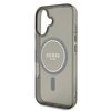 Original Handyhülle IPHONE 16 Guess Hardcase IML Glitter Circle MagSafe (GUHMP16SHFGEREK) schwarz