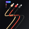DENMEN KABEL USB WZMACNIANY OPLOT MICR CZERWONY 1M D02V